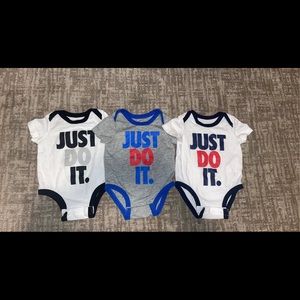 3 Nike “Just Do It” Unisex Onsies